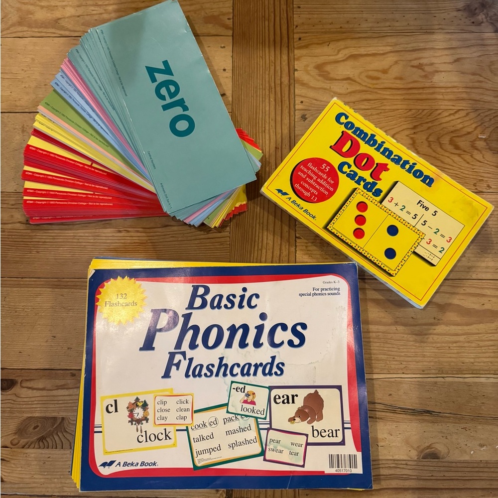 A Beka Phonics and Math Concept Card Set